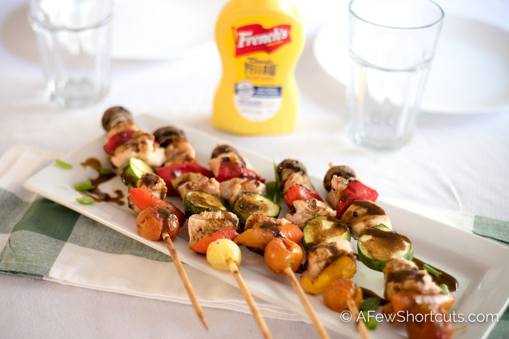 Balsamic Honey Mustard Glazed Chicken Kabobs A Few Shortcuts