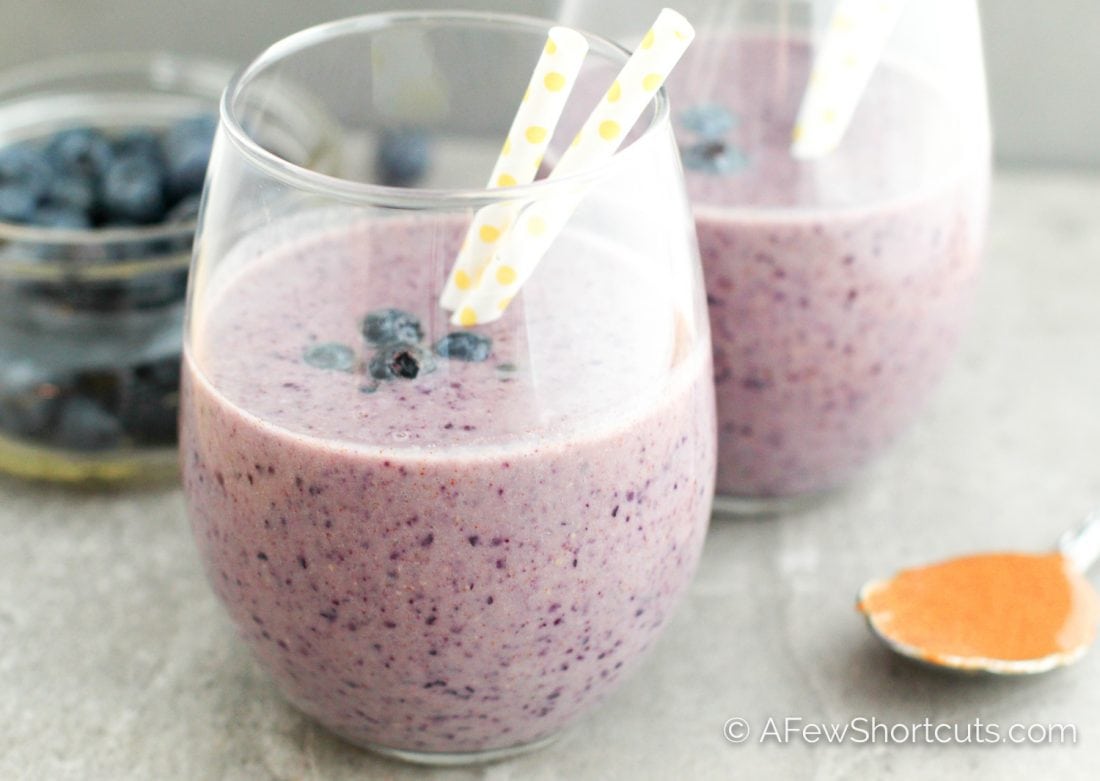 Blueberry Almond Butter Smoothie Recipe A Few Shortcuts