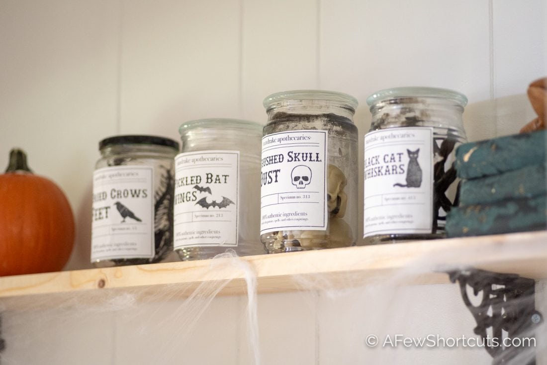 diy halloween apothecary jars printable a few shortcuts