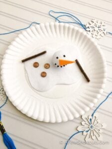 Paper Plate Melting Snowman – Winter Craft for Kids