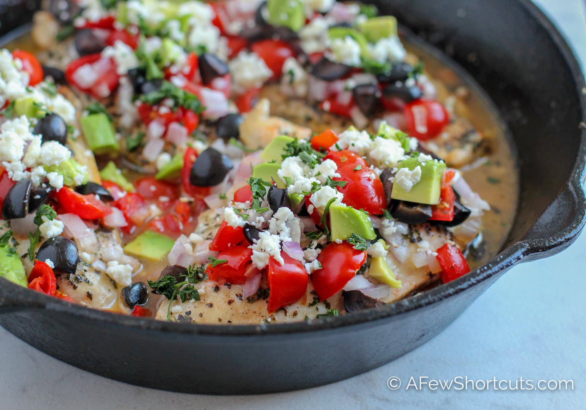 Skillet Mediterranean Chicken Recipe - A Few Shortcuts