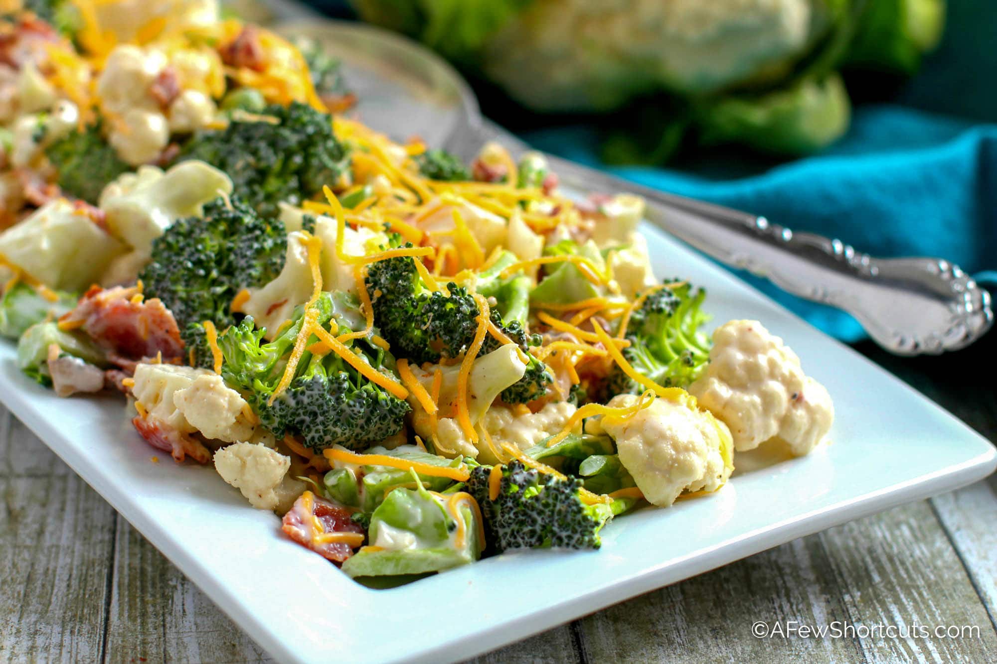 The Best Broccoli Cauliflower Salad Recipe A Few Shortcuts