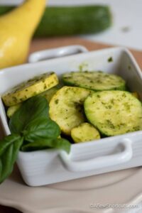 Skillet Summer Squash & Zucchini with Pesto