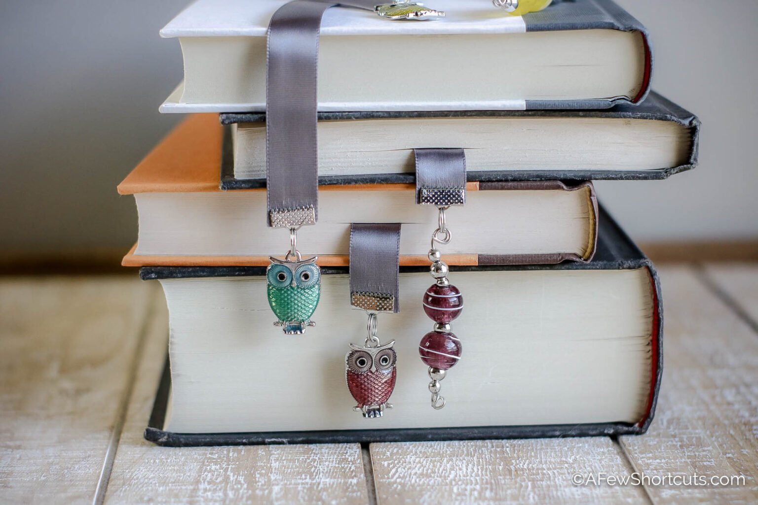 DIY Ribbon Bookmarks with Charms A Few Shortcuts