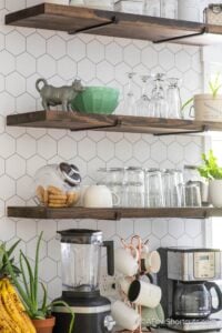 How to Add Open Shelving to Kitchen & Kitchen Update