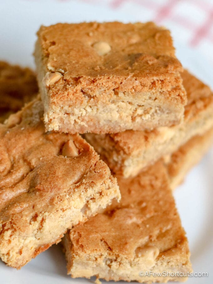 chewy white chocolate brownies