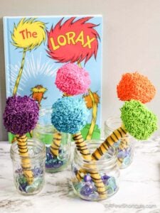 The Lorax Truffula Tree Pretzel Snacks Recipe