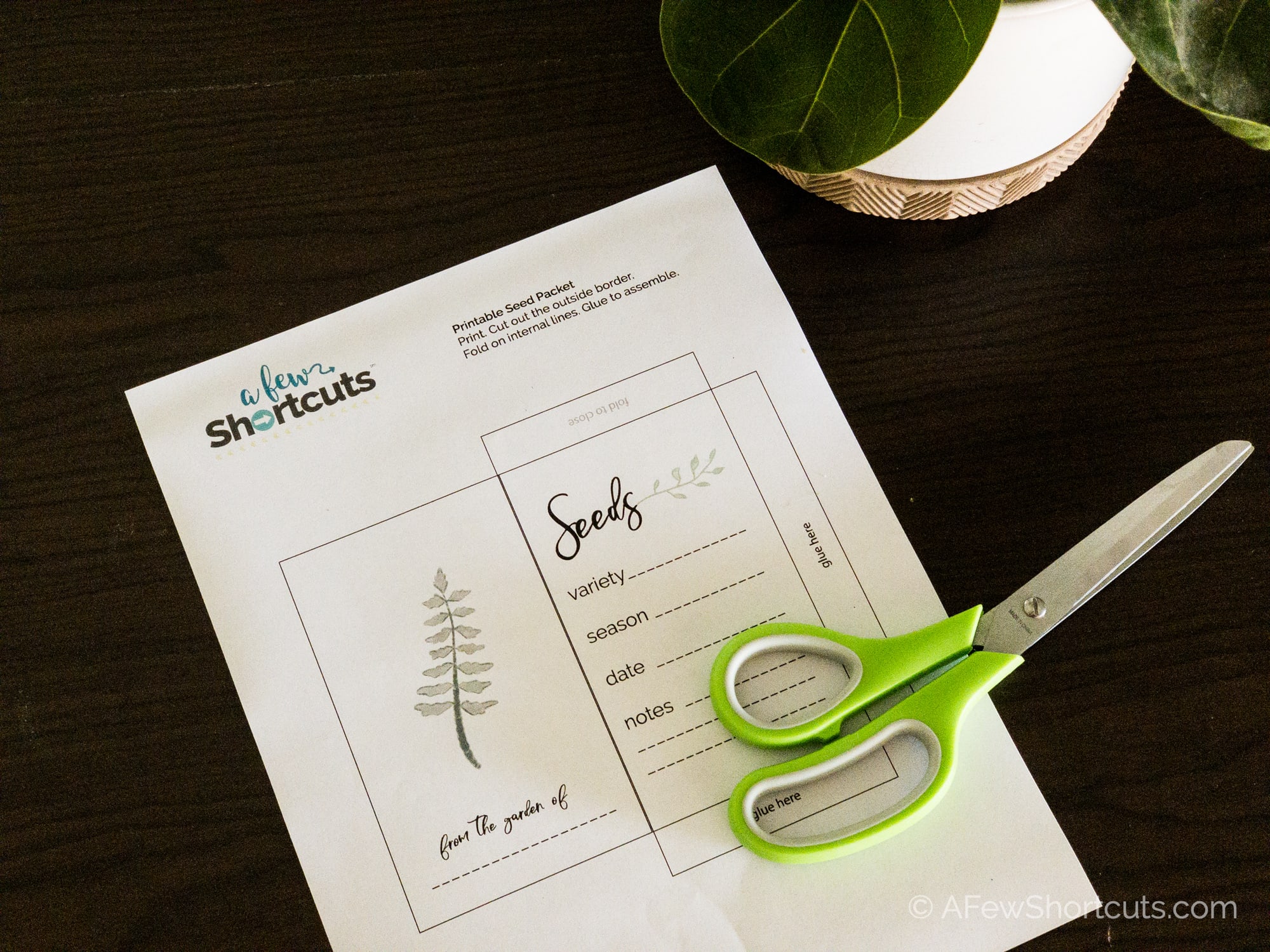 printable seed packet template tips for storing seeds a few shortcuts