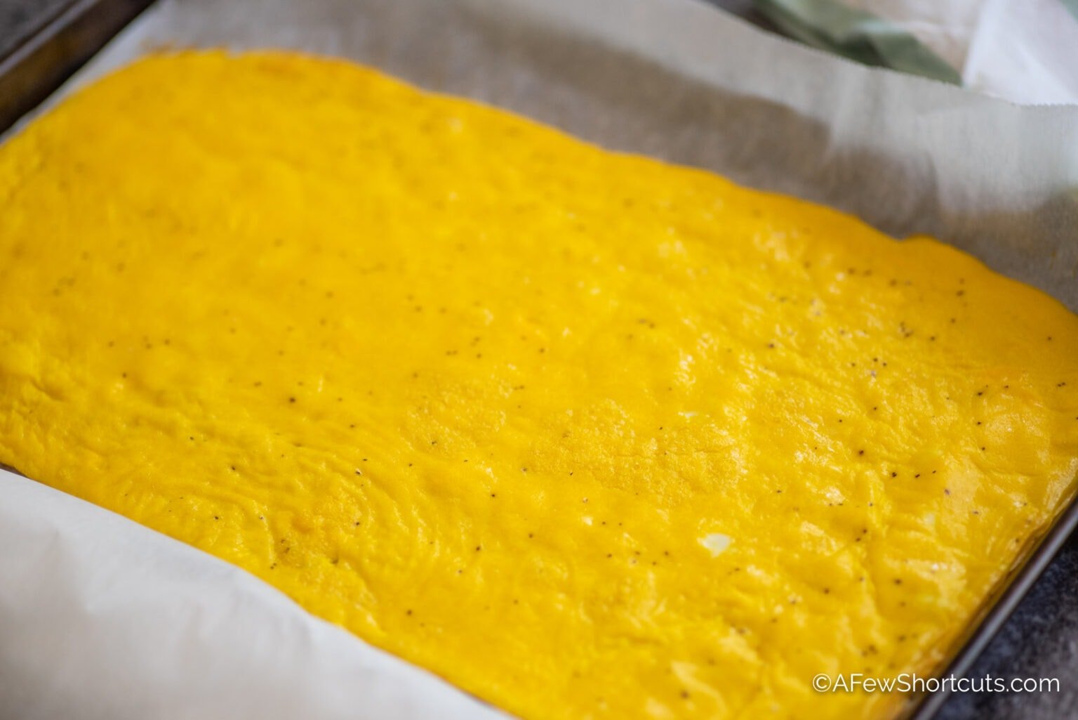 Simple Sheet Pan Scrambled Eggs Recipe A Few Shortcuts