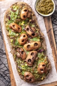 Spooky Mushroom French Bread Pizza Recipe