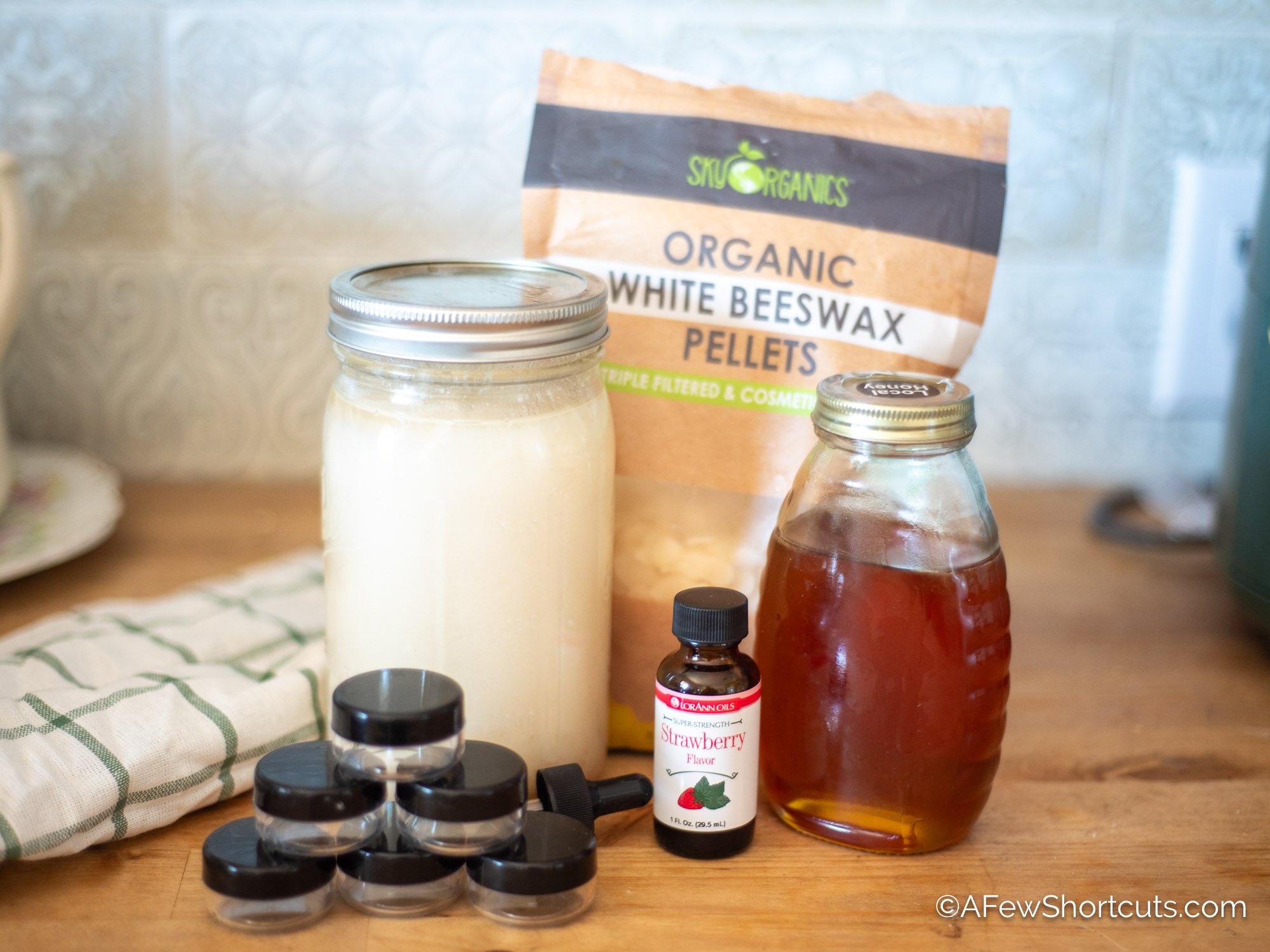 Lip balm ingredients- Pastured Lard, Beeswax, Honey, Flavoring and containers
